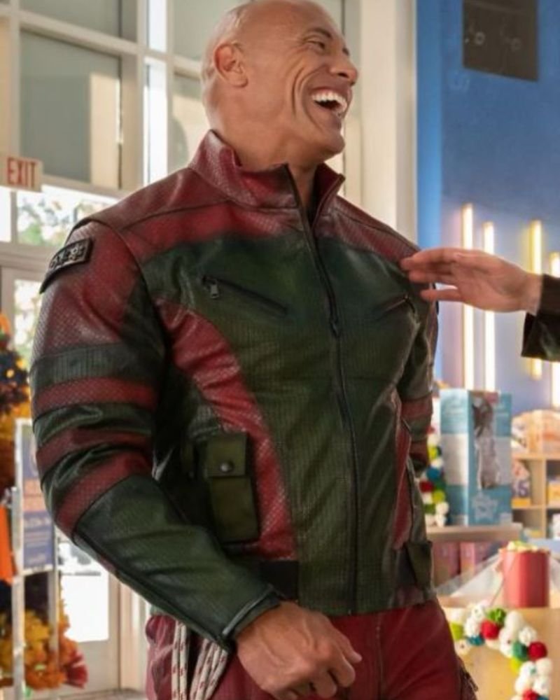 Red One 2024 Dwayne Johnson Leather Jacket