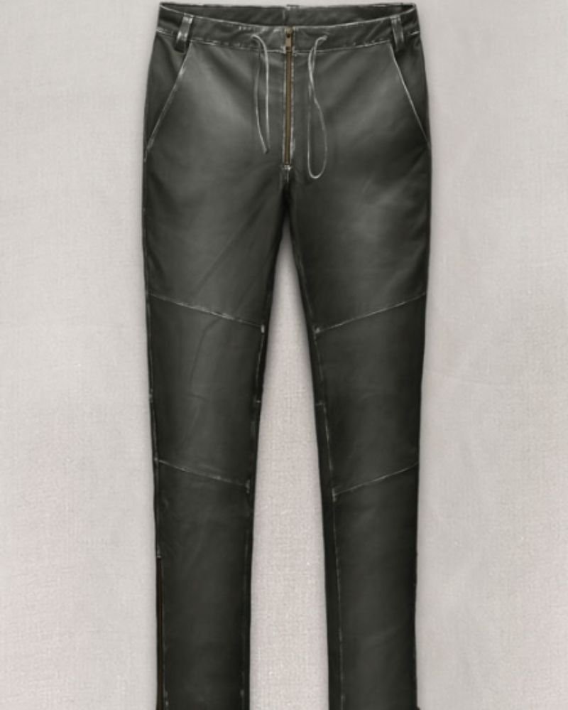 Charcoal Leather Pants – Inspired by Ricky Martin’s Effortless Cool