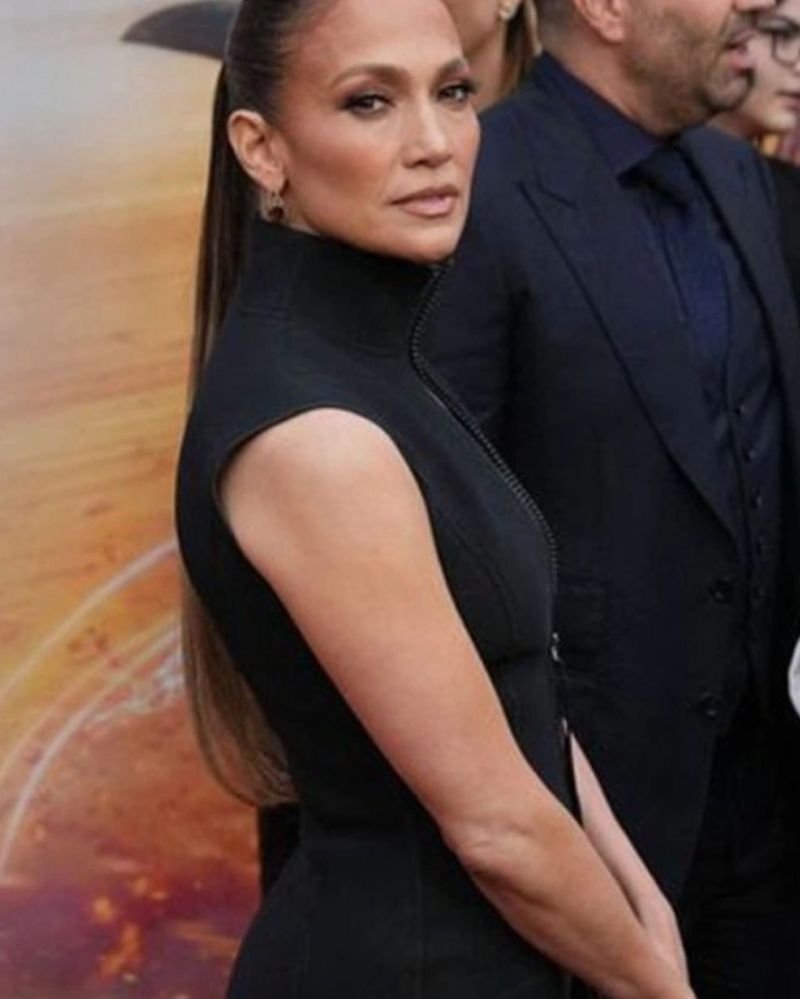 Jennifer Lopez The Flash-Inspired Black Vest – Celebrity Style Statement