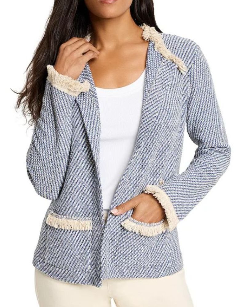 Will Trent-Inspired Blue Fringe Trim Jacket – Stand Out in Style