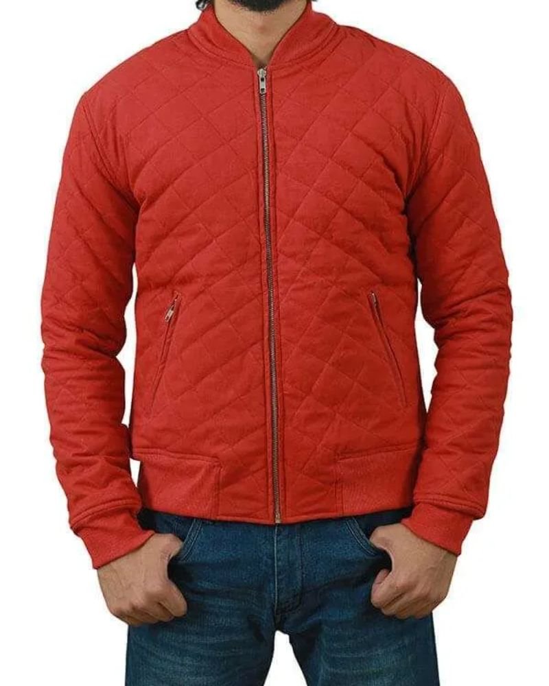 Barry Allen Signature Red Quilted Bomber Jacket – The Flash Style
