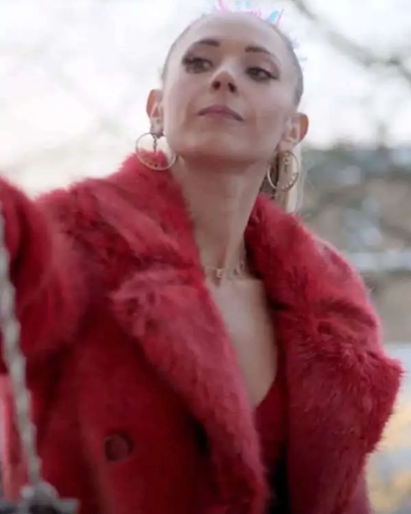 Women’s Pink Fur Coat Inspired by Keeley Jones – Ted Lasso Edition