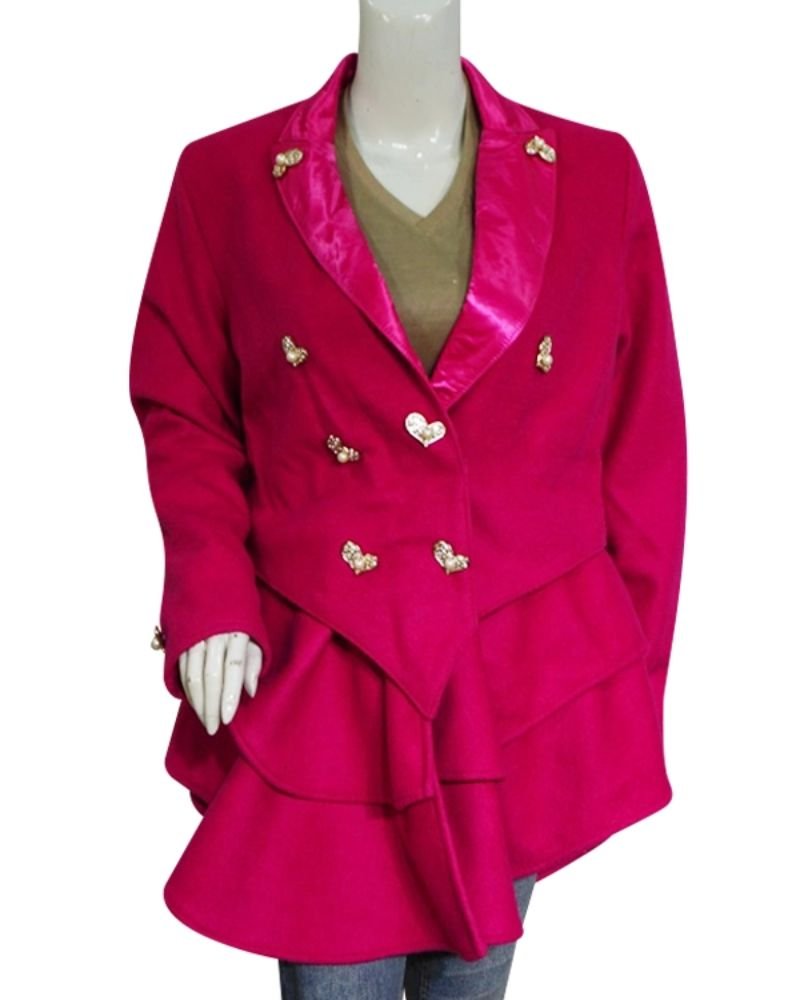 Ted Lasso Keeley Pink Heart Blazer – Bold & Feminine Celebrity Style