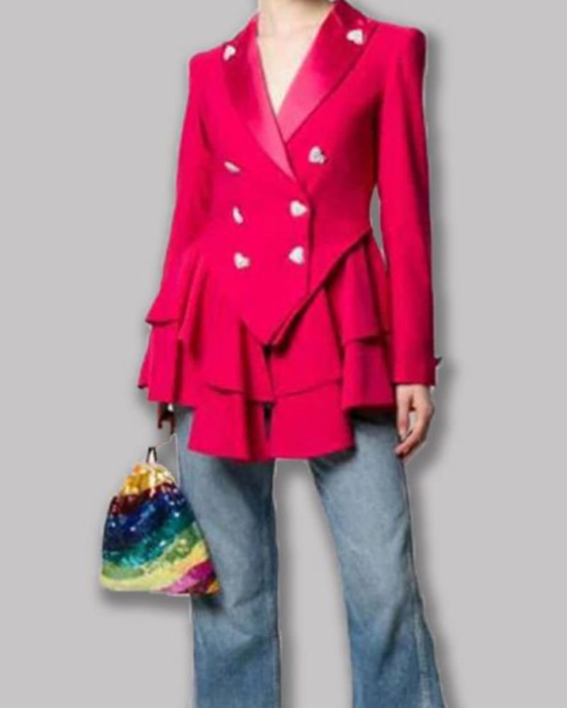 Keeley-Inspired Heart Button Blazer – Iconic Look from Ted Lasso