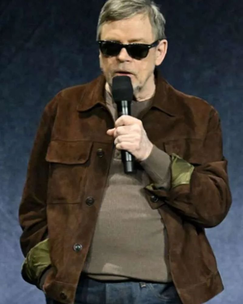 The Long Walk Mark Hamill Brown Suede Leather Jacket