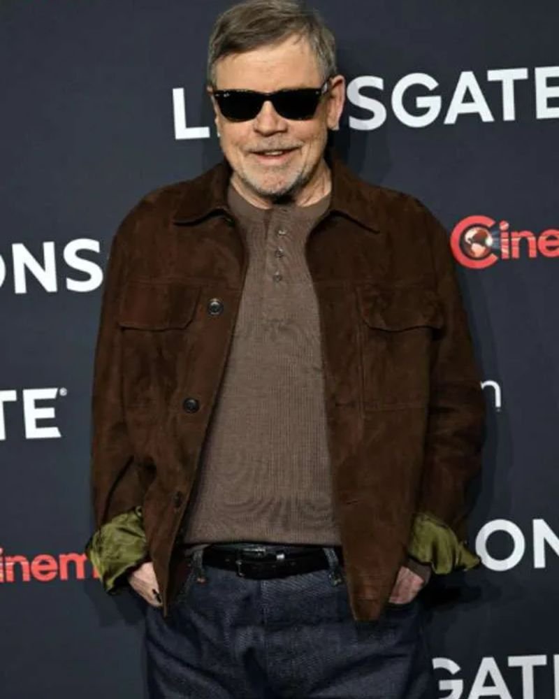 The Long Walk Mark Hamill Brown Suede Leather Jacket