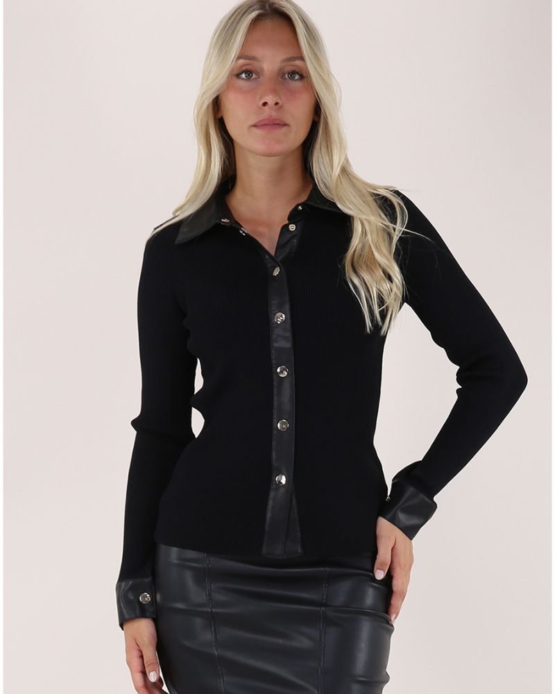 Hayley Erin Shirt Insert Leather Jacket