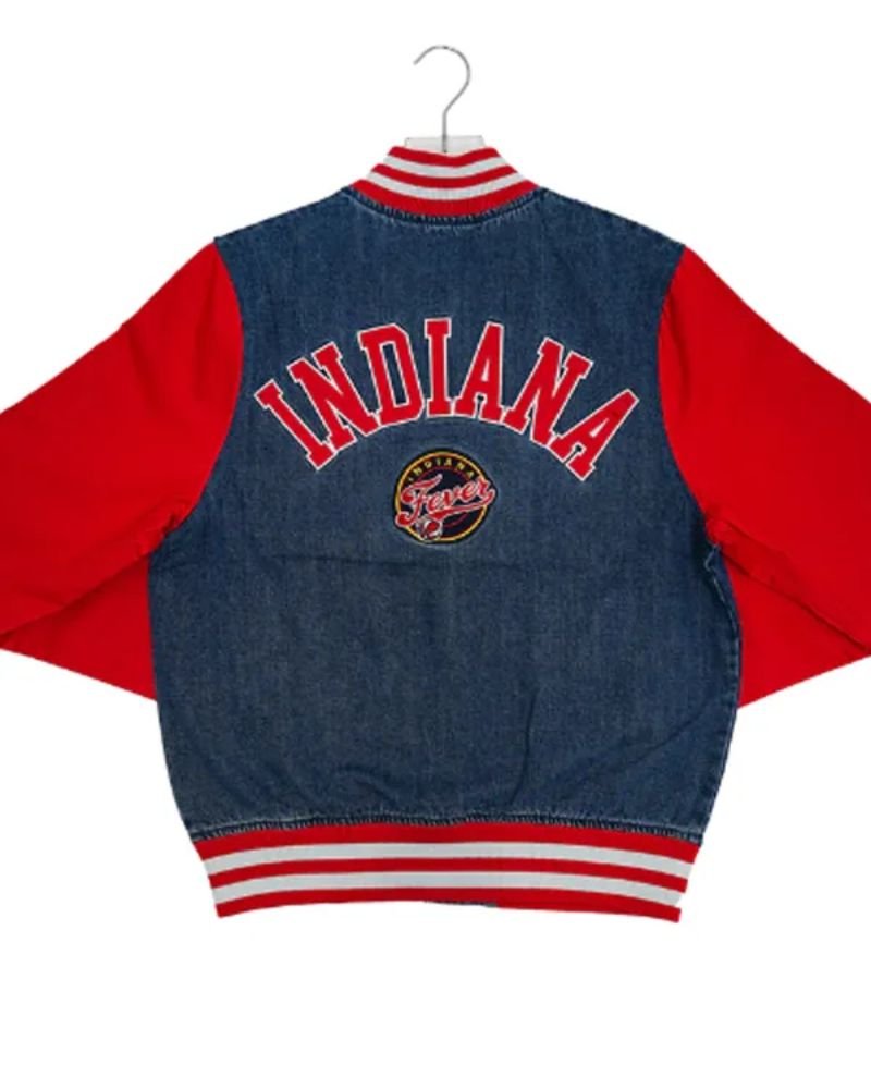 Indiana Fever Official WNBA Denim Varsity Jacket – Fan Edition