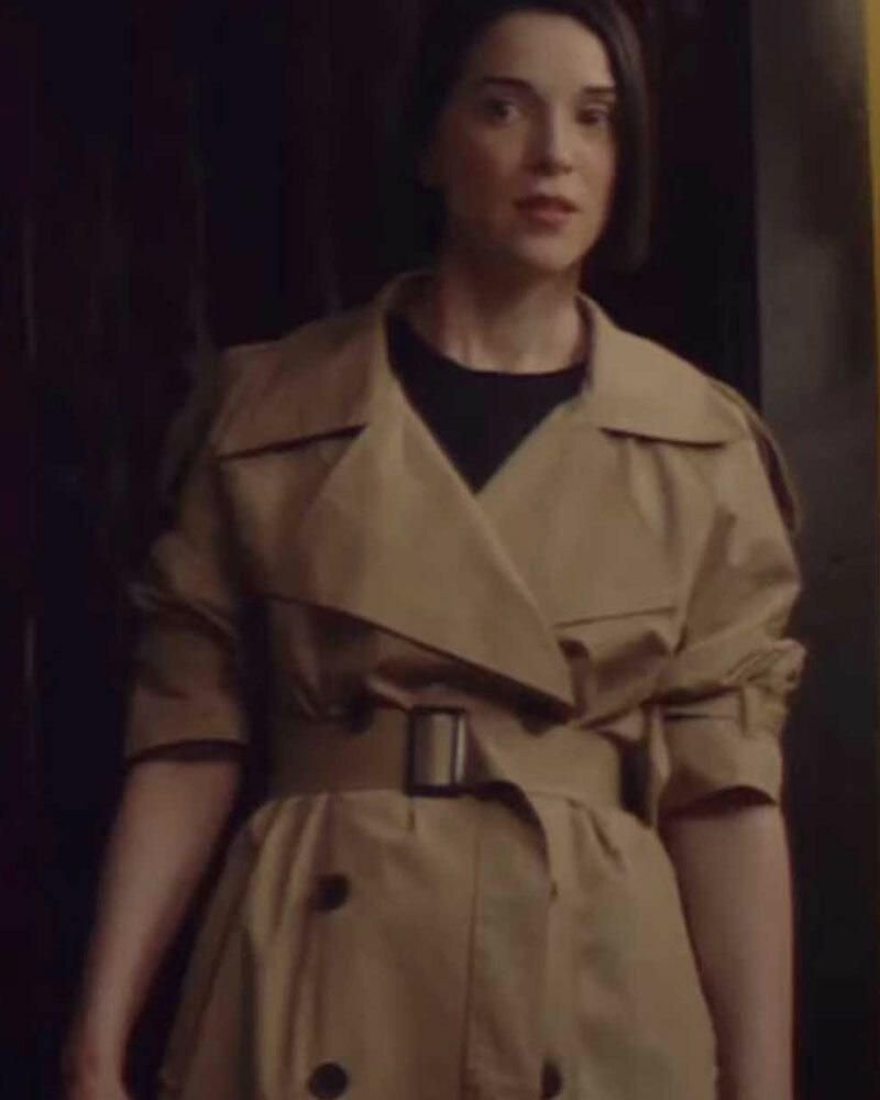 Stylish St. Vincent Long Trench Coat from The Nowhere Inn Movie