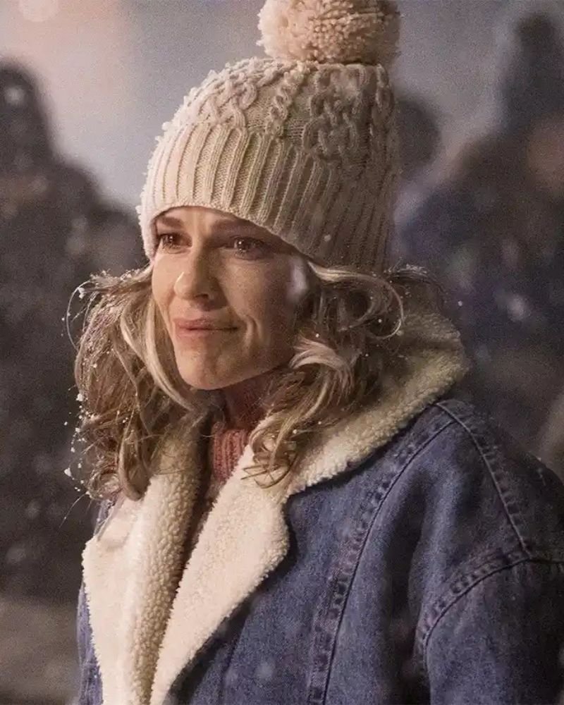 Ordinary Angels Movie Jacket – Sharon Stevens Denim Shearling Style