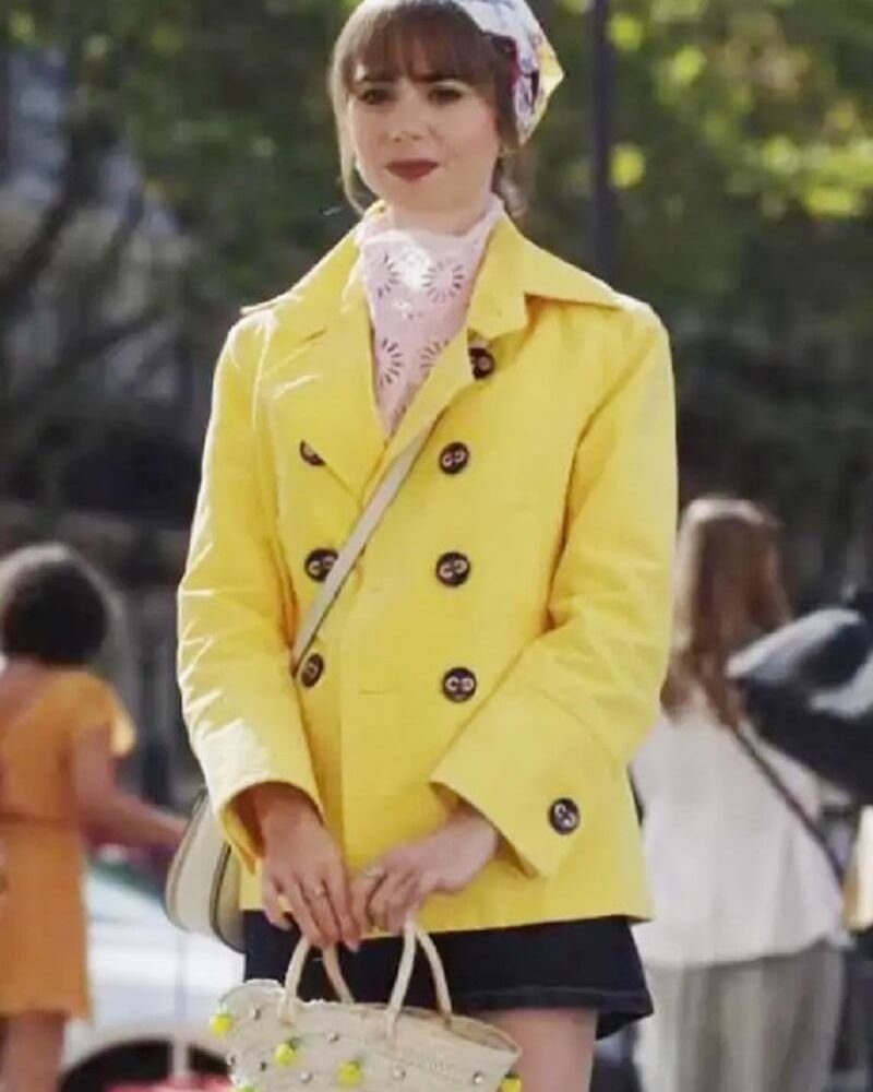 Bright Yellow Coat Inspired by Emily Cooper Emily in Paris