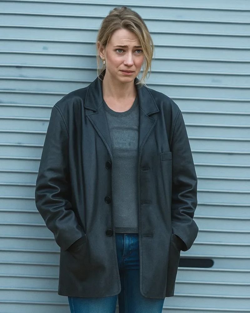 All of You” Imogen Poots Inspired Long Leather Coat 2025