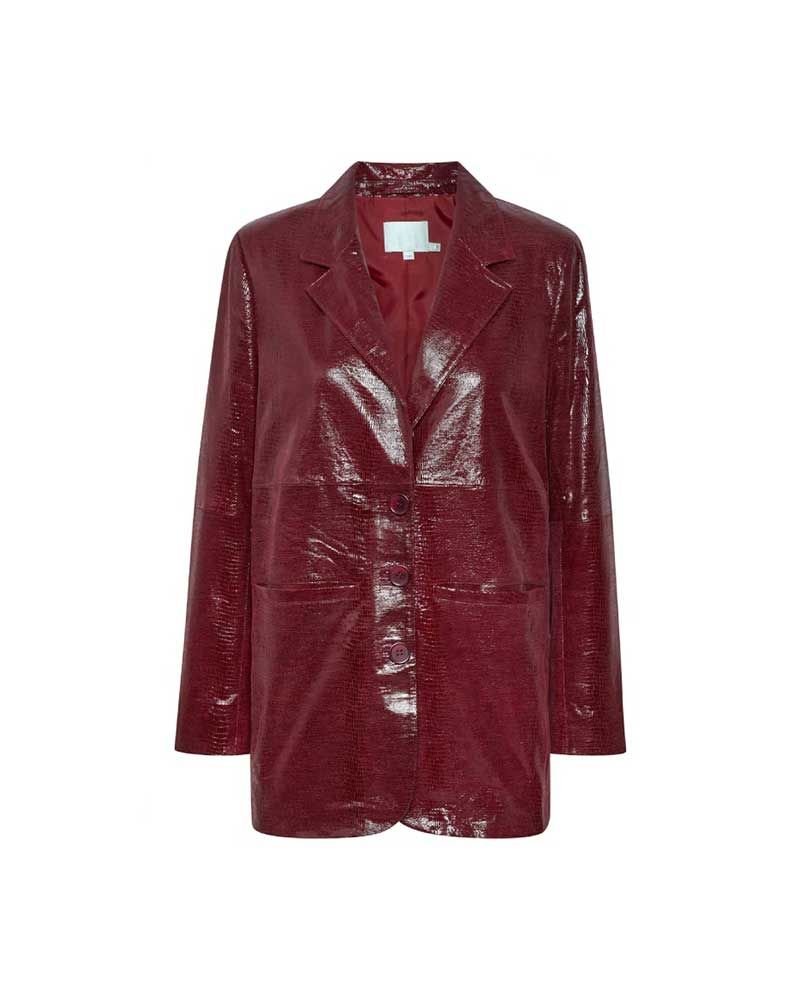 Maroon Leather Blazer Worn by Camille – Emily In Paris Signature Look