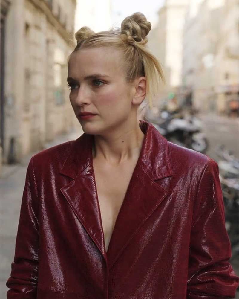 Emily In Paris  Camille Leather Blazer – Rich Maroon Design