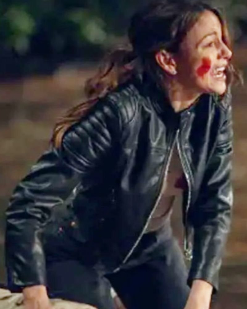 Michelle Keegan Maya Stern Black Leather Jacket – Fool Me Once Edition