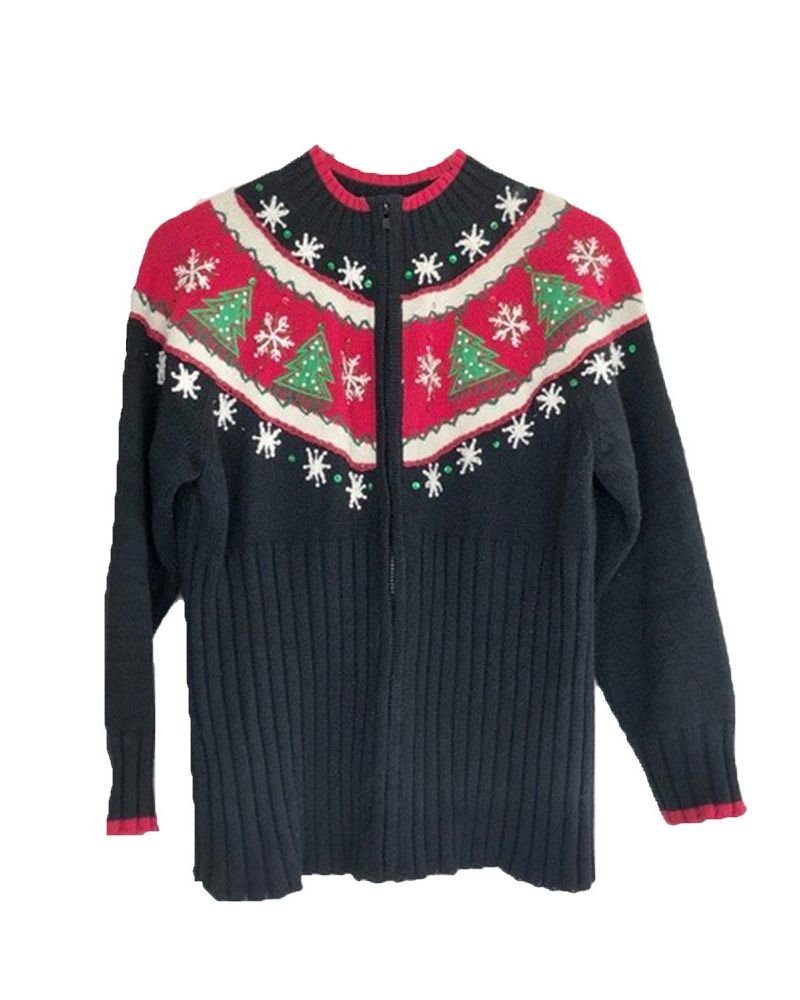 Stephanie McIntyre Christmas Tree Cardigan from Halloween Kills  Holiday Sweater for Women