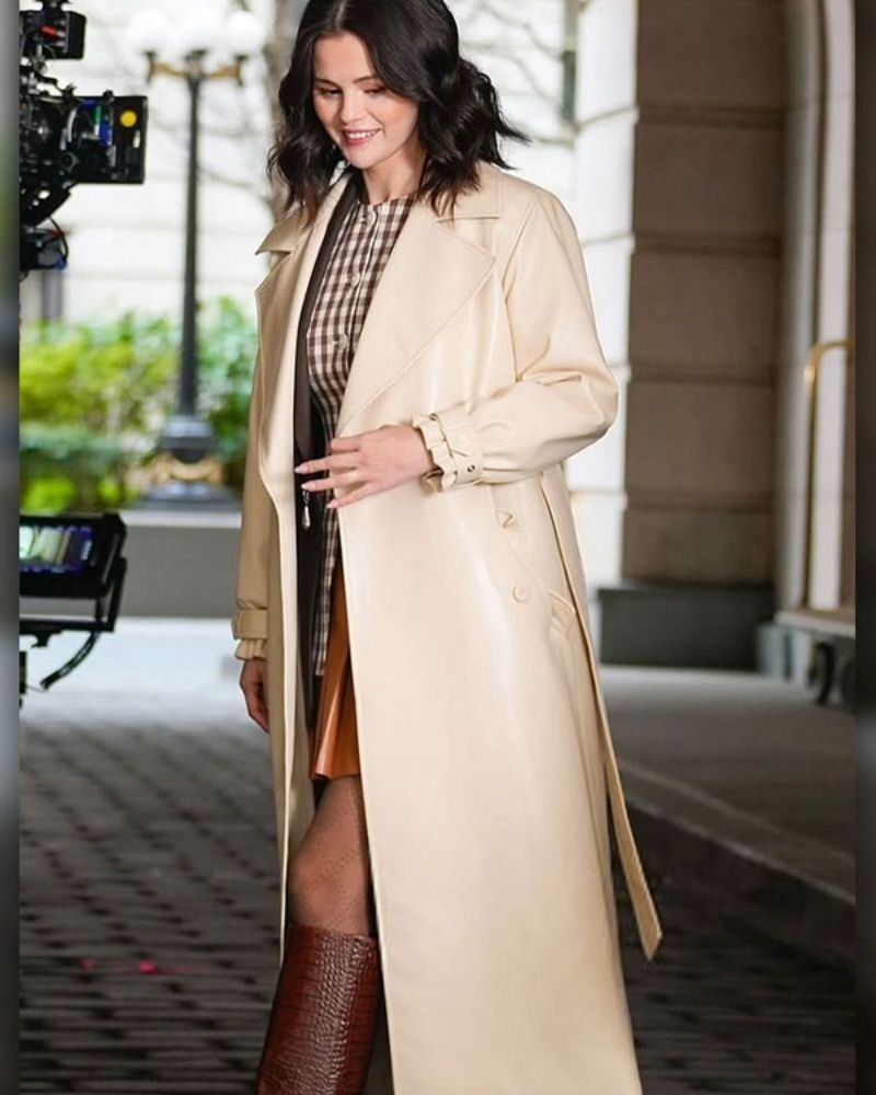 NYC 2025 Selena Gomez Trench Coat – Fashionable Celebrity Inspired Outerwear