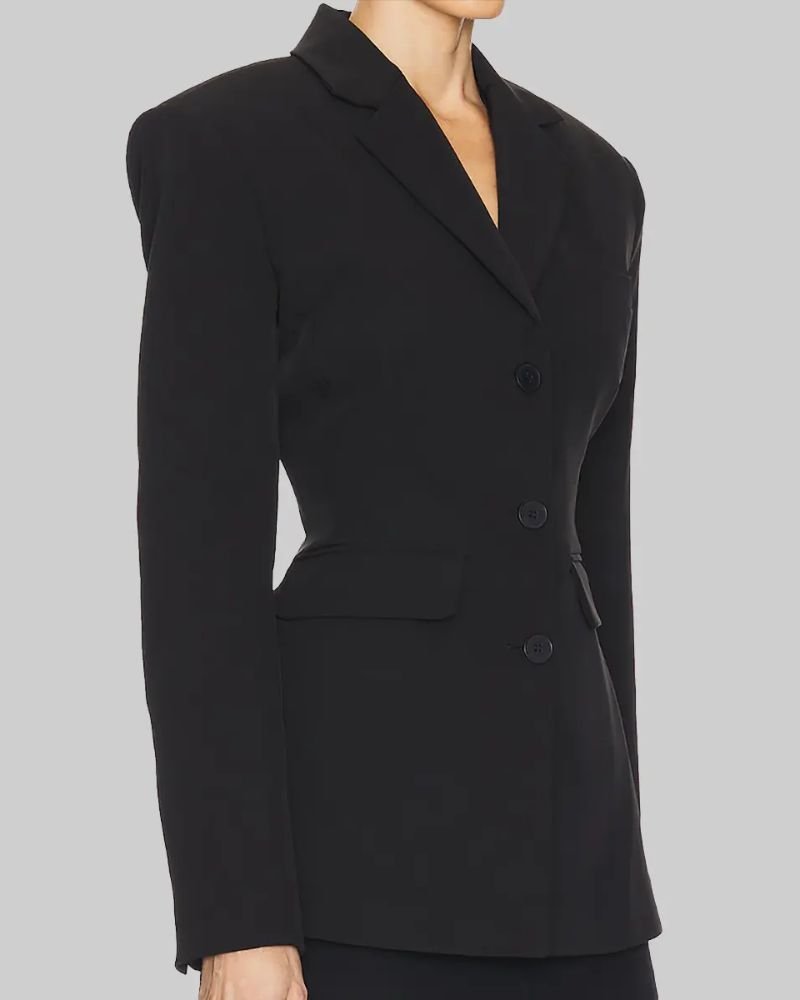 Hailey Bieber Black Blazer  Chic Celebrity Inspired Outfit