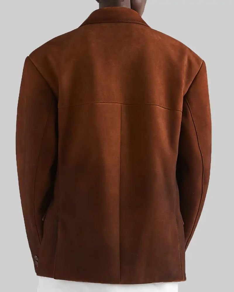 Get Hailey Bieber Inspired Brown Short Leather Coat  Trendy Women’s Outfit