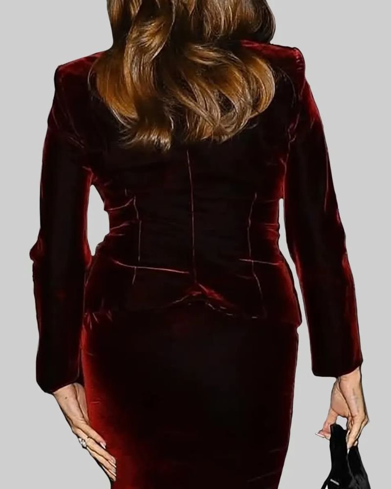 Velvet Power Dressing Inspired by Hailey Bieber  Timeless Blazer Style
