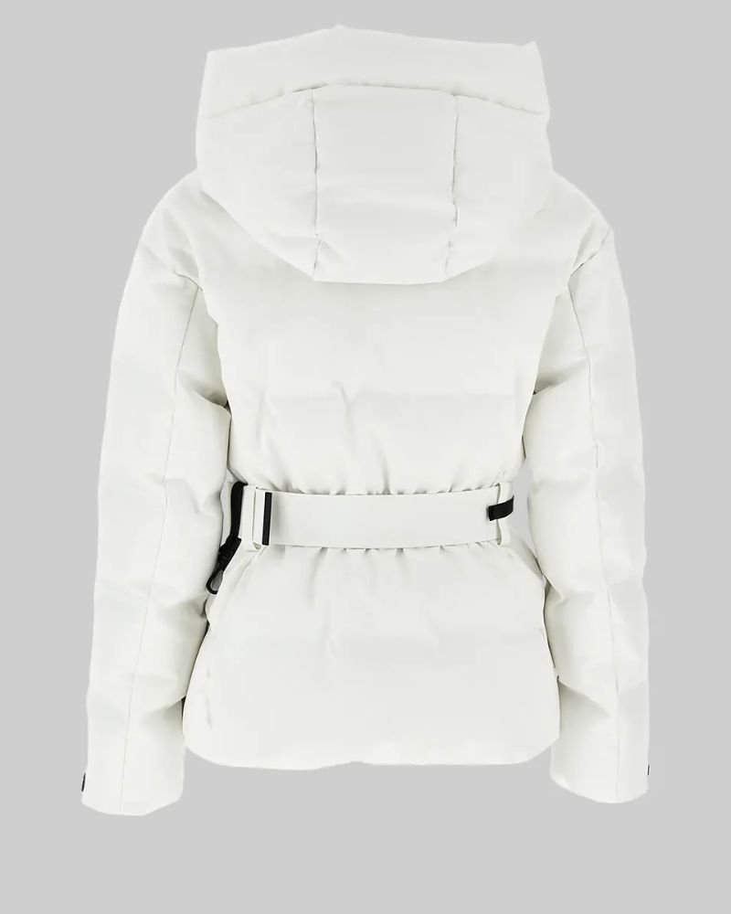 Hailey Bieber White Ski Jacket  Luxe Winter Celebrity Style
