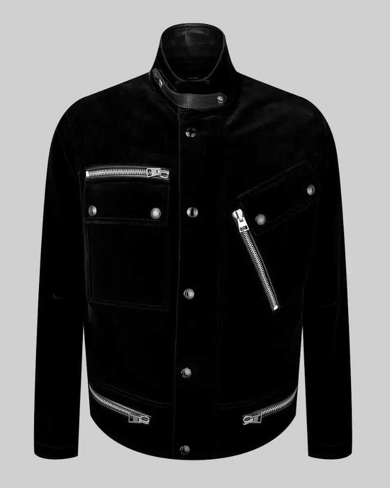 Martin Lawrence Black Suede Leather Biker Jacket  Perfect Casual Rider Outfit