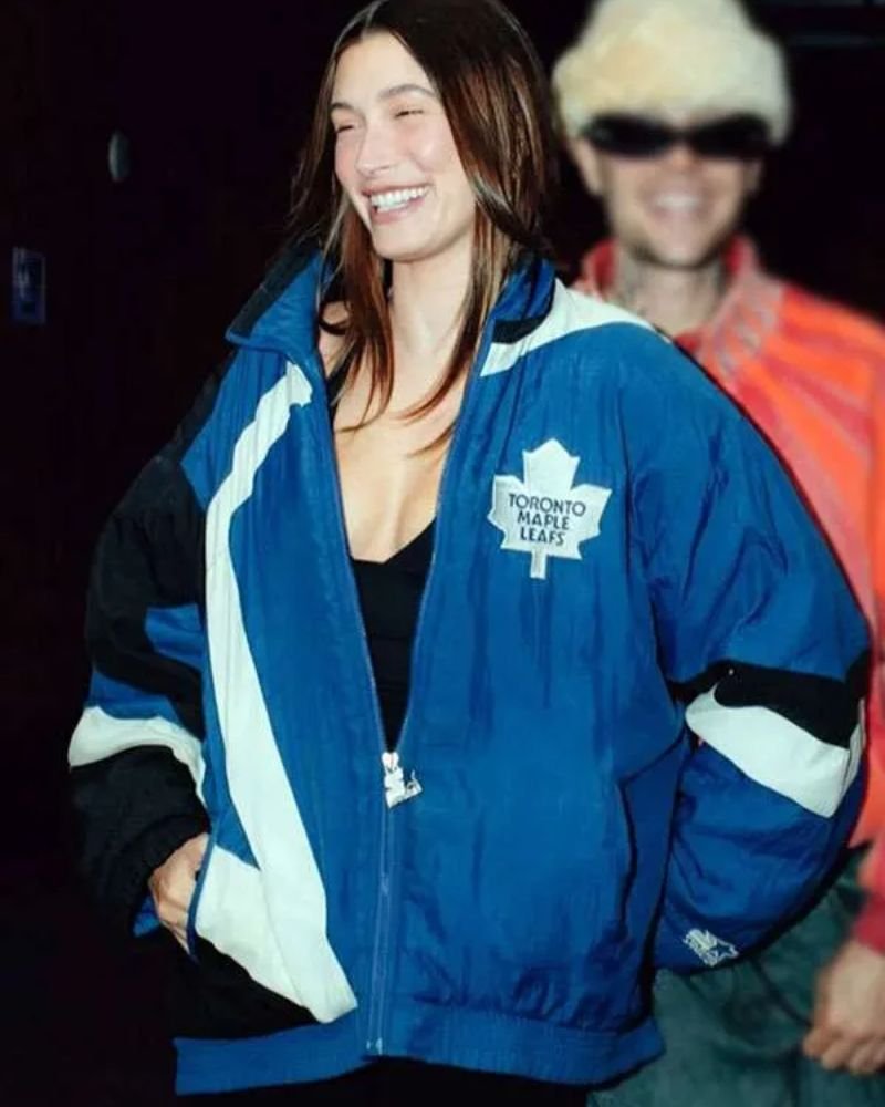 Toronto Maple Leafs Hailey Bieber Fan Jacket  Luxe Winter Street Style