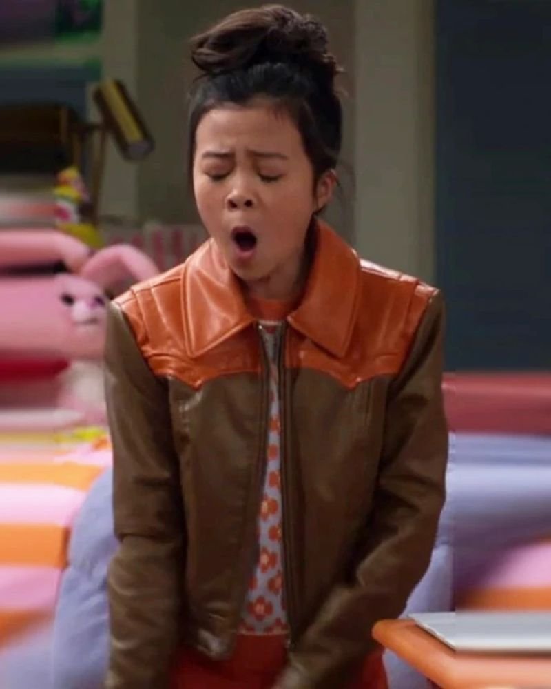 Jiwon Lee Vampirina Teenage Vampire Leather Jacket  Trendy Celebrity Wardrobe Essential