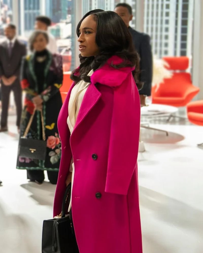 Stand Out in Style with Taylor Polidore Williams Beauty in Black Pink Coat  Iconic Look