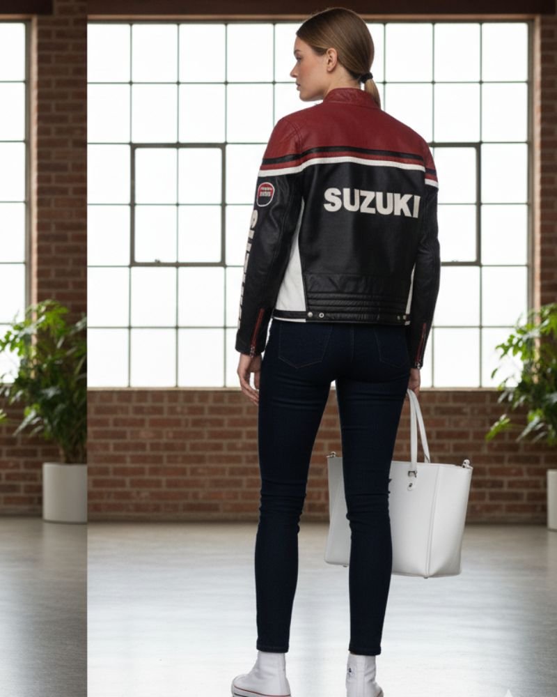 Suzuki Racing Leather Motorcycle Jacket