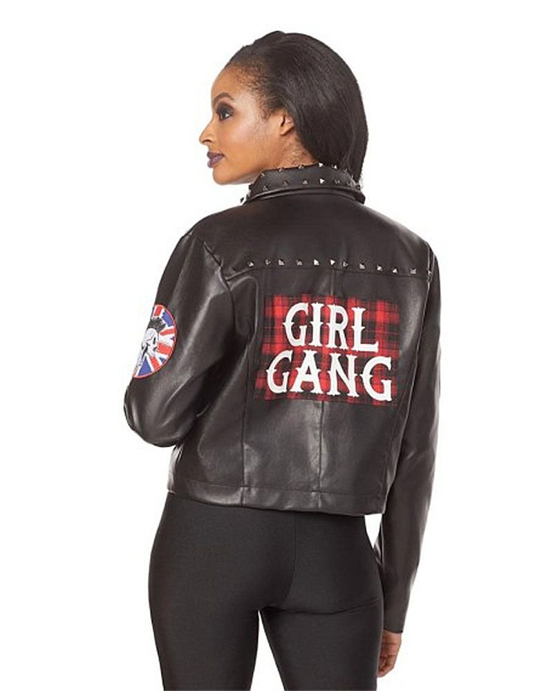 Trendy Girl Gang Punk Black Jacket  Iconic Rebel Fashion Statement