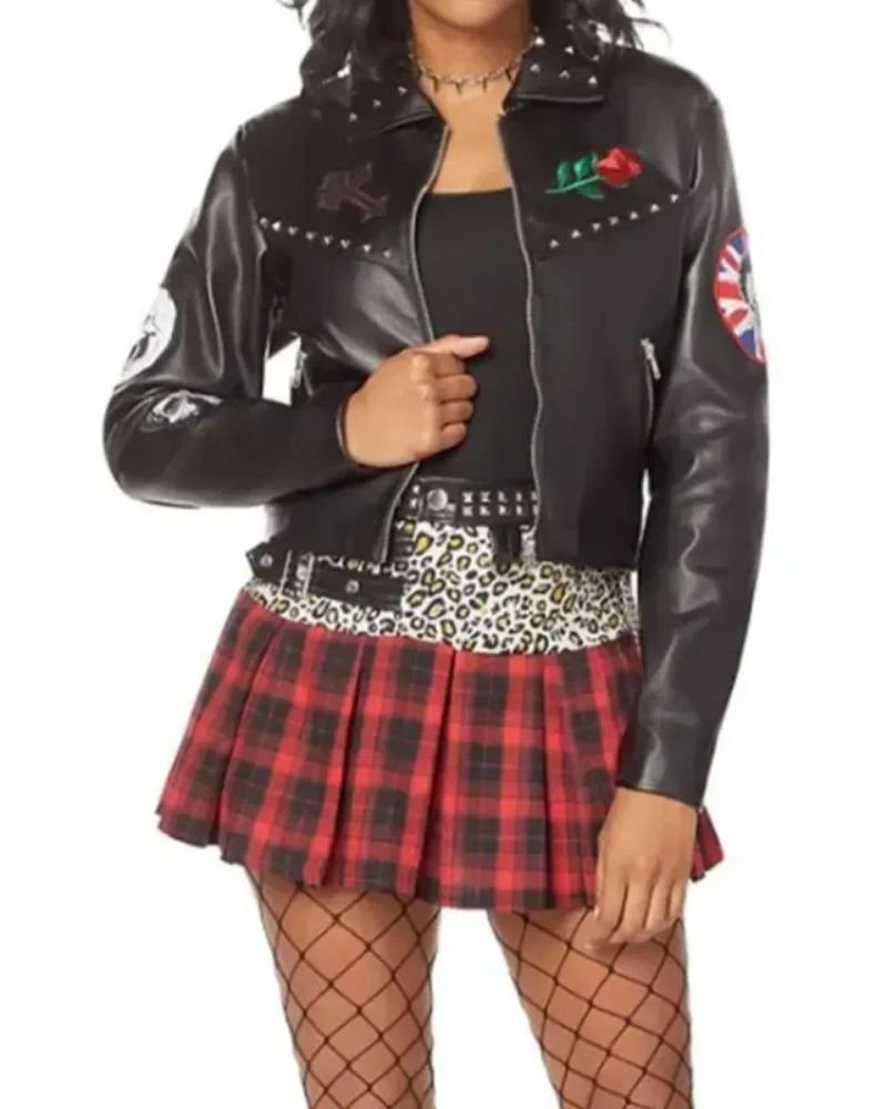 Punk-Inspired Girl Gang Black Jacket– Perfect for Street Style Queens