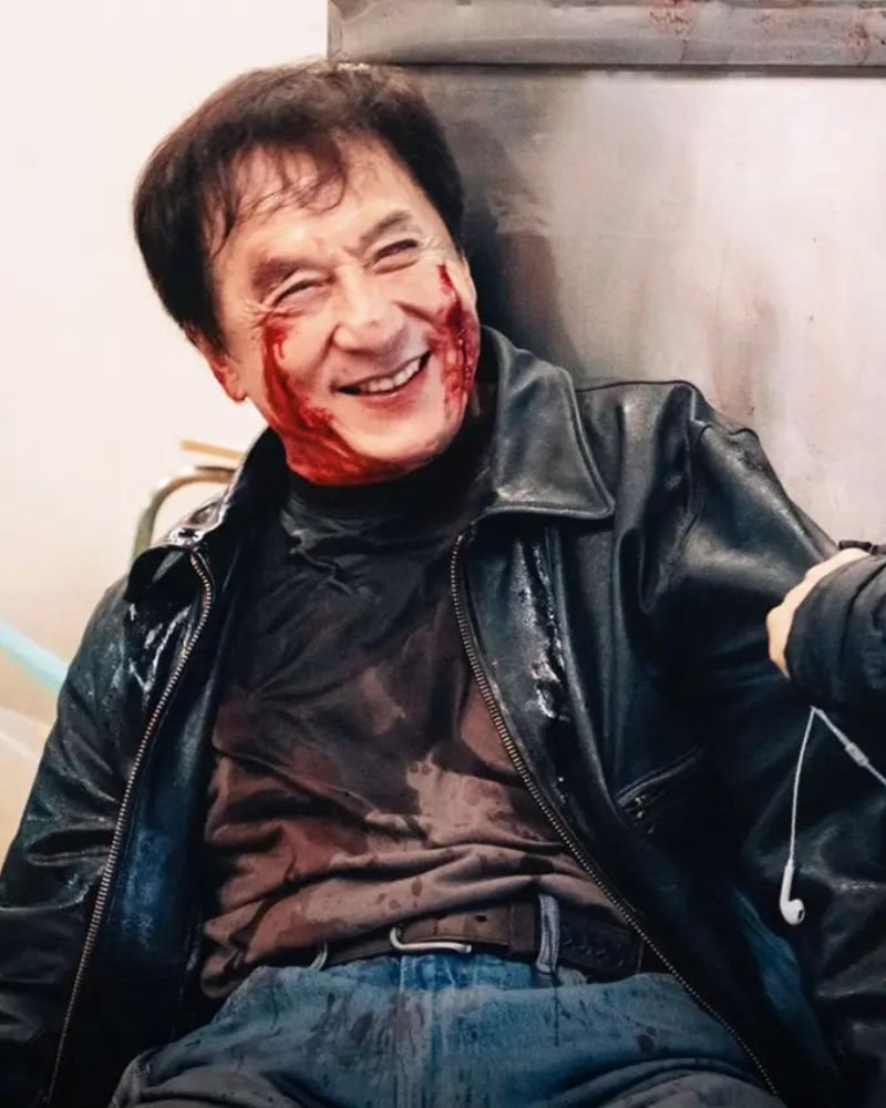 The Shadow’s Edge Jackie Chan Leather Jacket  Classic Action Star Look