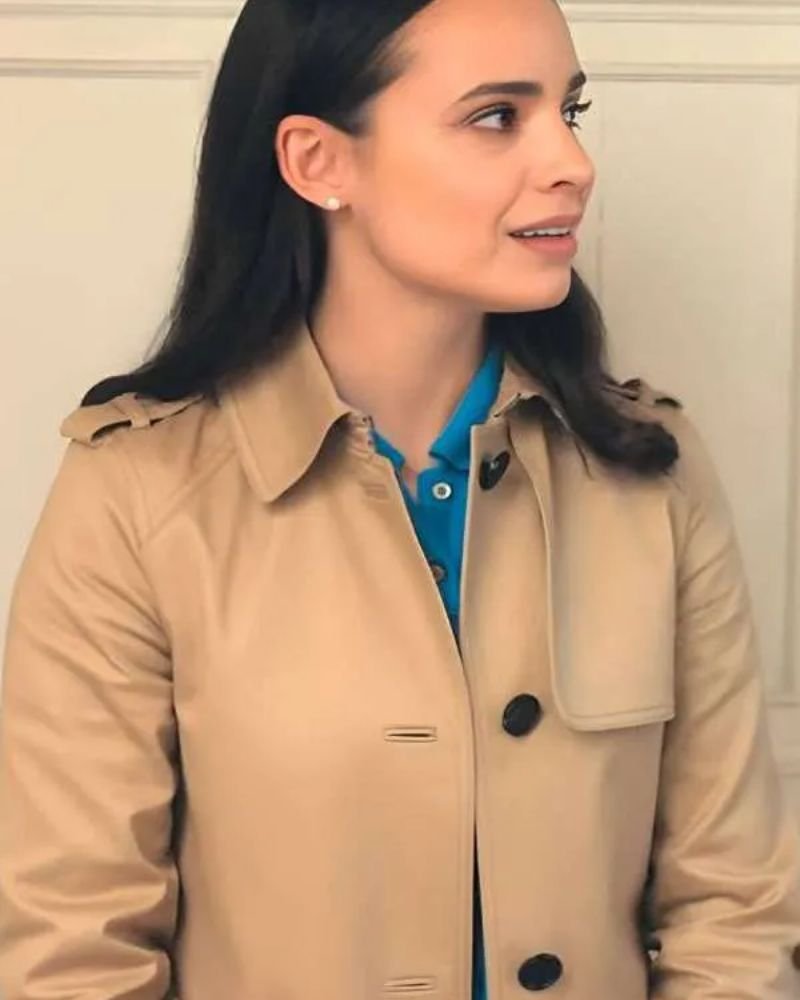 My Oxford Year 2025 Sofia Carson Trench Coat  Chic Beige Fashion Piece