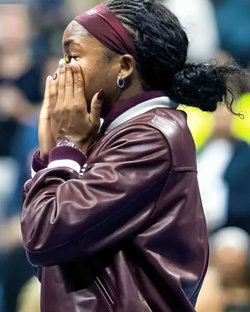 Inspired by Coco Gauff  Classic Leather Varsity Jacket for Women