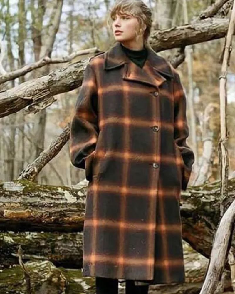Step Into Taylor Swift’s Evermore World with This Classic Check Coat