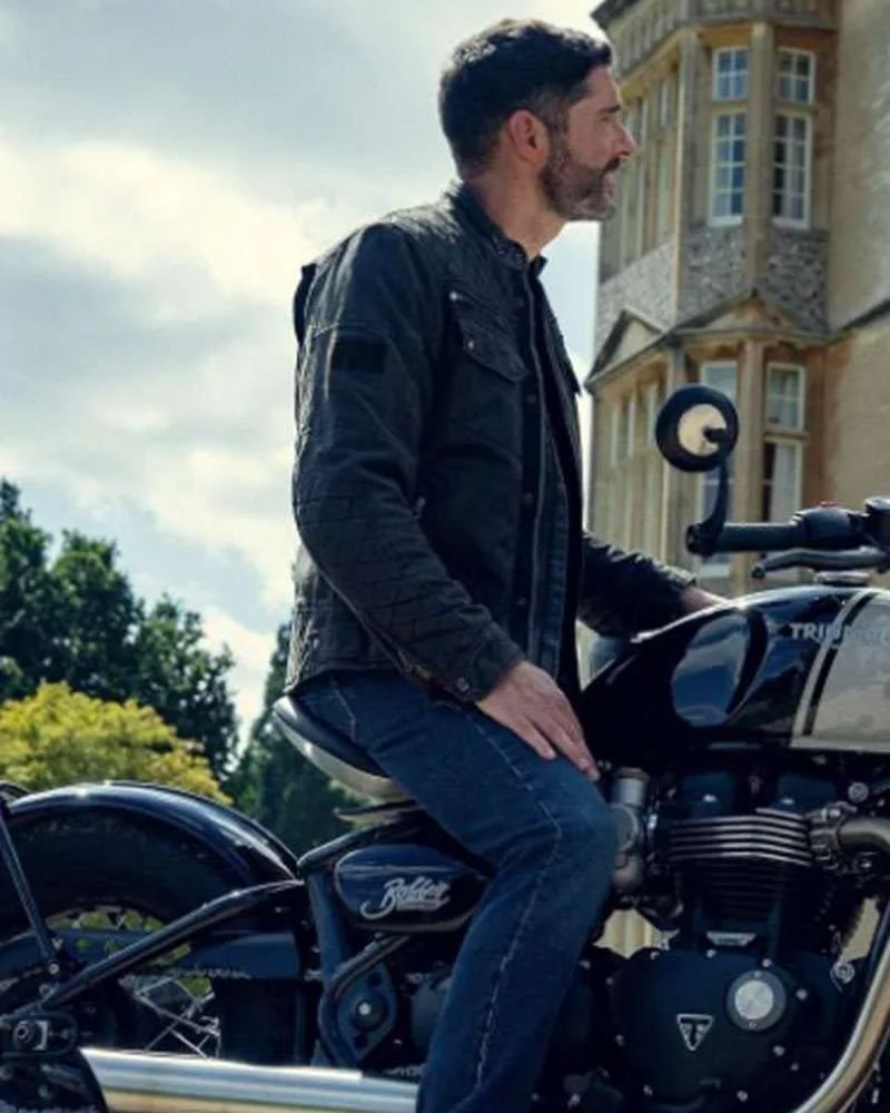 Tom Ellis The Thursday Murder Club Leather Jacket  Inspired Celebrity Style
