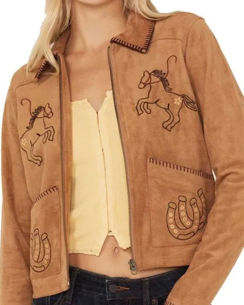 Courtney Steeves Brown Leather Suede Jacket