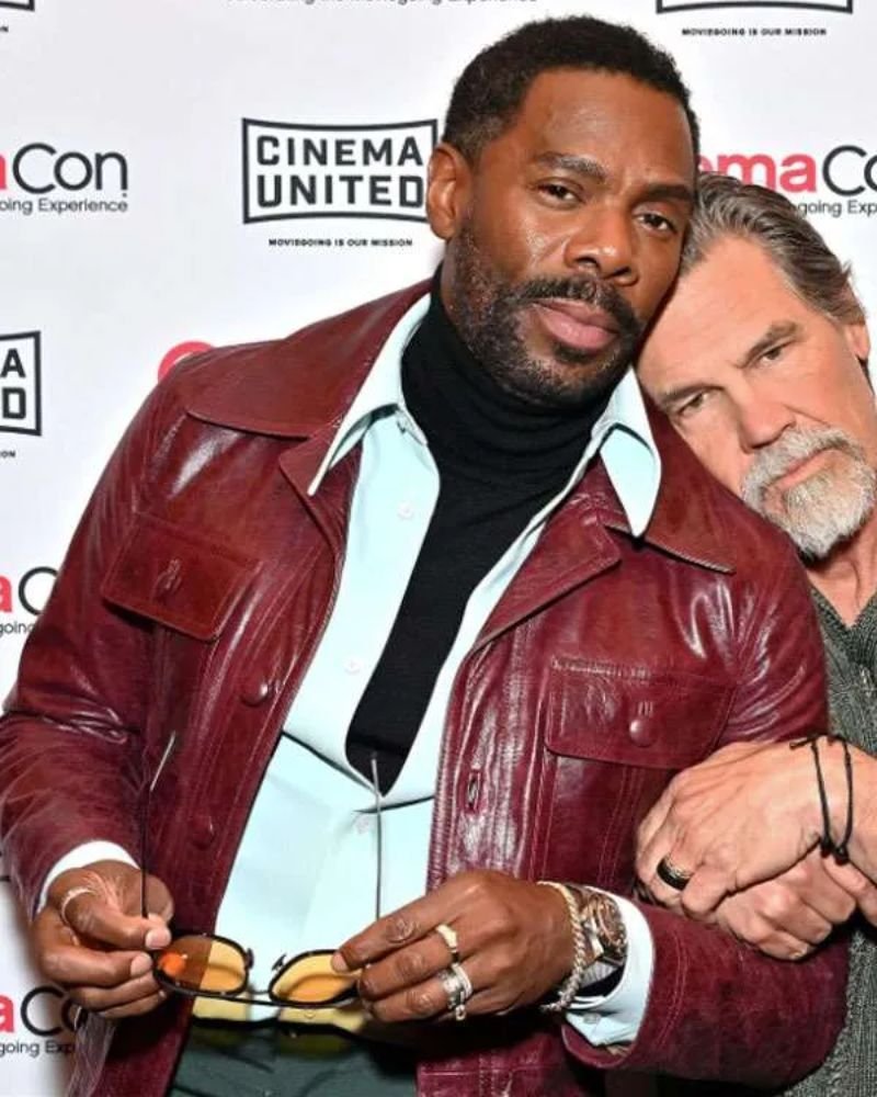 Shop Colman Domingo The Running Man Maroon Leather Jacket  Bold Movie Style