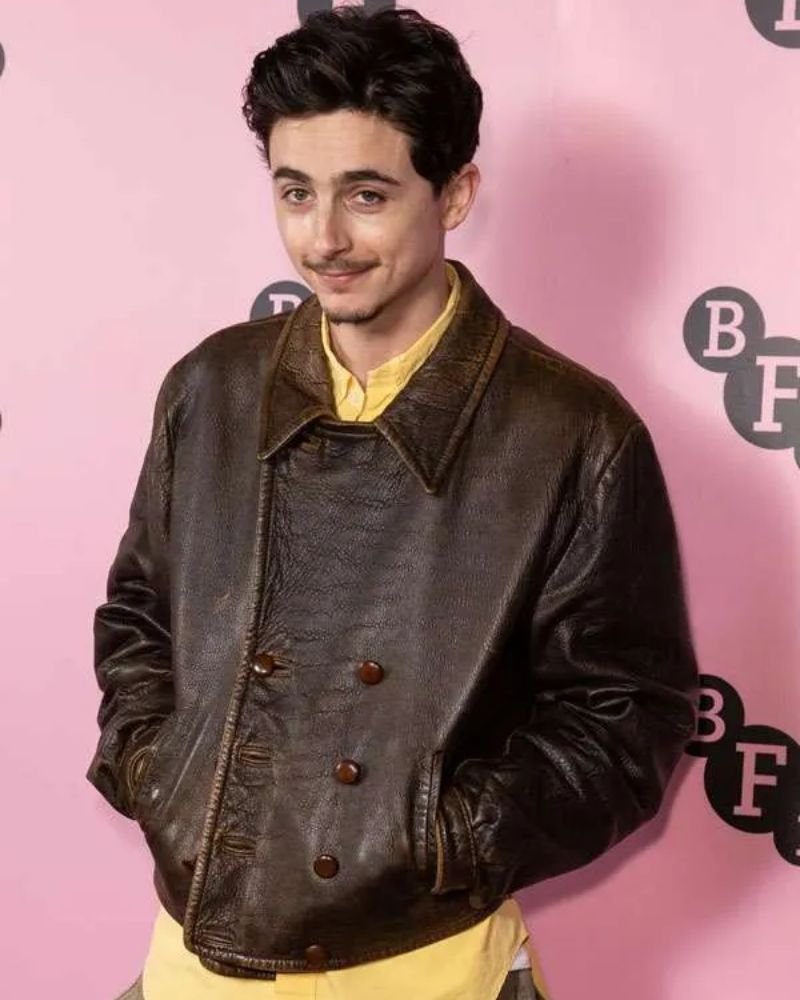 A Complete Unknown Timothee Chalamet Brown Jacket