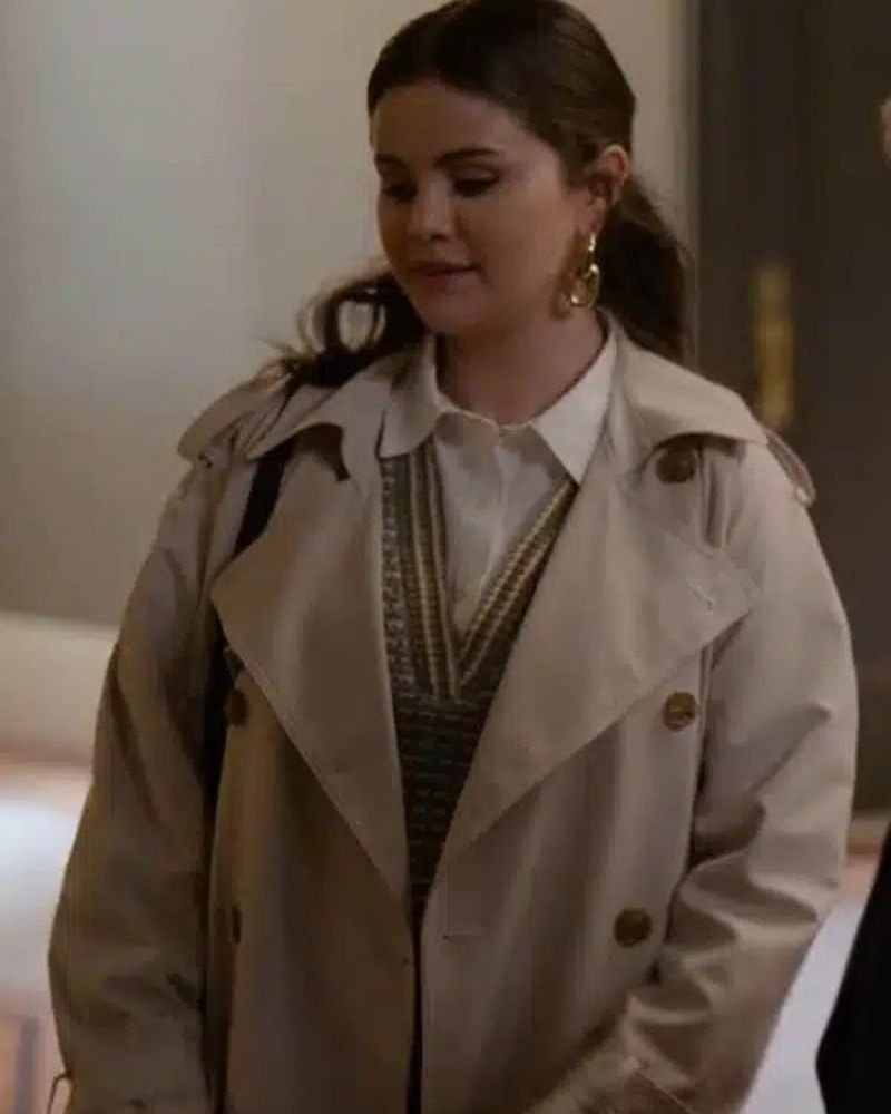 Only Murders In the Building selena Gomez White Trench Coat
