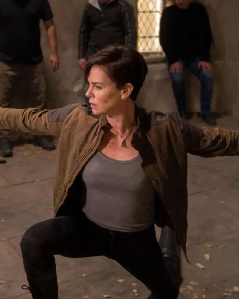 Charlize Theron The Old Guard Jacket  Sleek Movie-Inspired Women’s Fashion