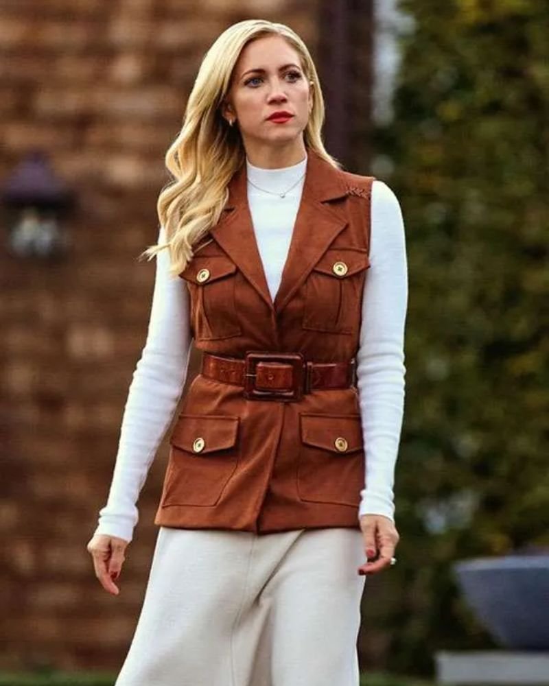 The Beast in Me Brown Vest Worn by Brittany Snow  Chic Women’s Fashion