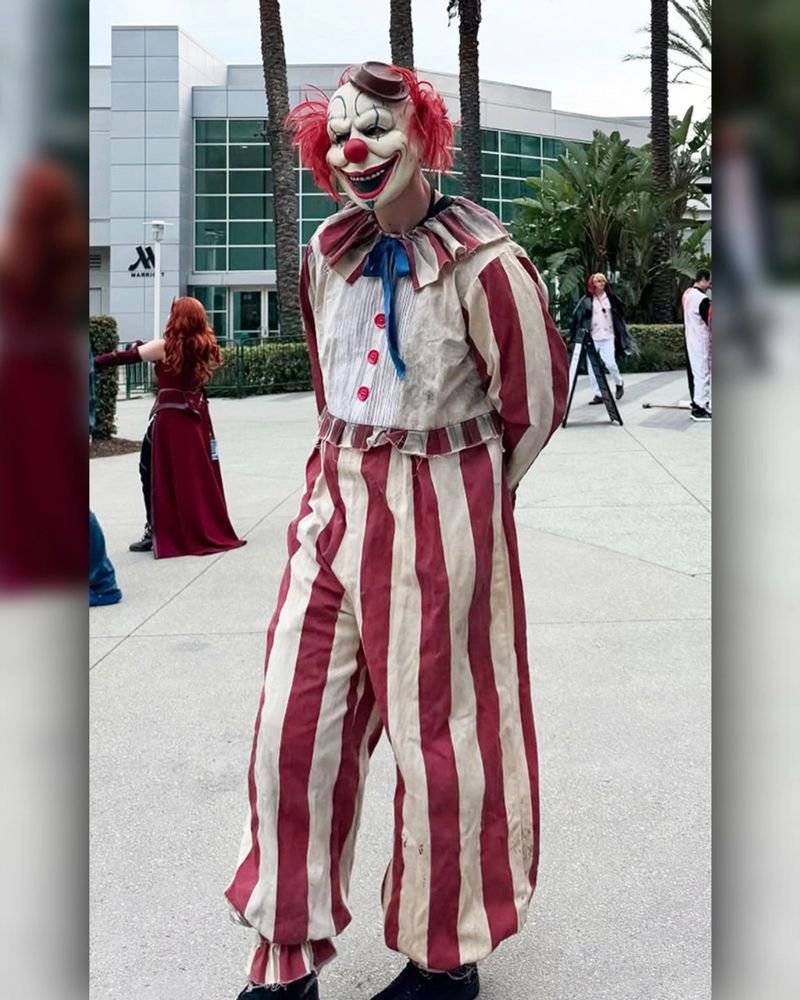 Men’s Clown in a Cornfield Jumpsuit  Scary Halloween Costume