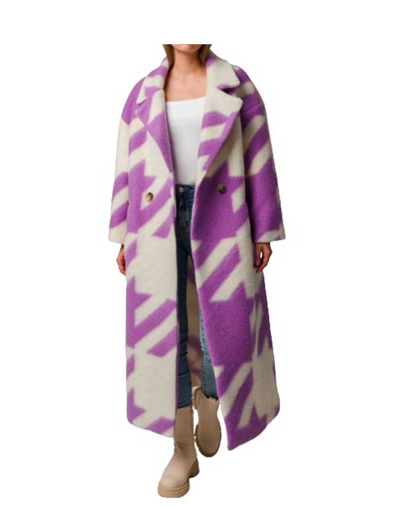 Lily Collins Inspired Purple Coat from Emily in Paris  Fashion Icon Look