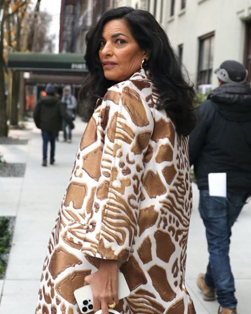 And Just Like That Season 2 Seema Patel Brown Coat  Iconic TV Style