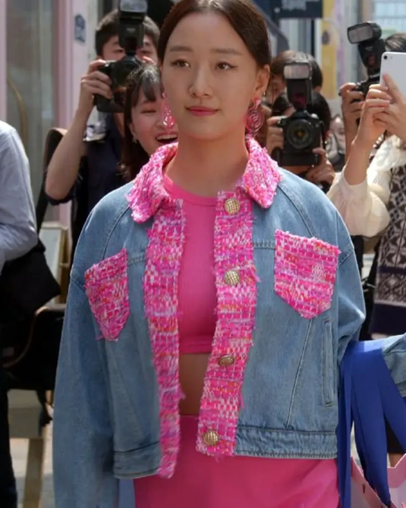 TV Series XO Kitty Gia Kim Denim Jacket  Casual Celebrity Look