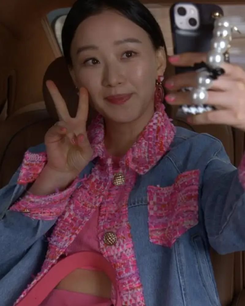 XO, Kitty 2023 Gia Kim Denim Blue Jacket