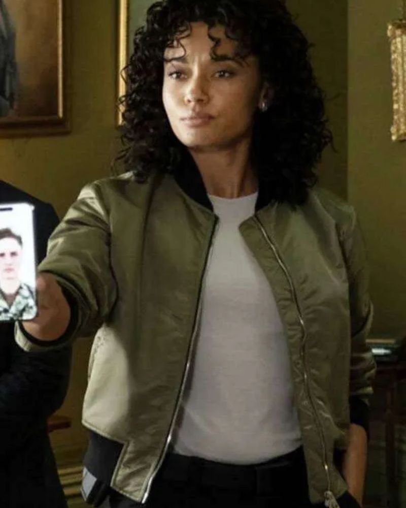 NCIS Sydney Olivia Swann Black Bomber Jacket  Elegant Women’s TV Style