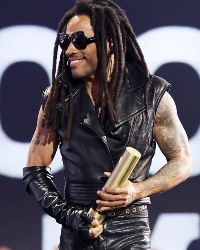 Lenny Kravitz PCAs Rock Star Leather Vest for Men